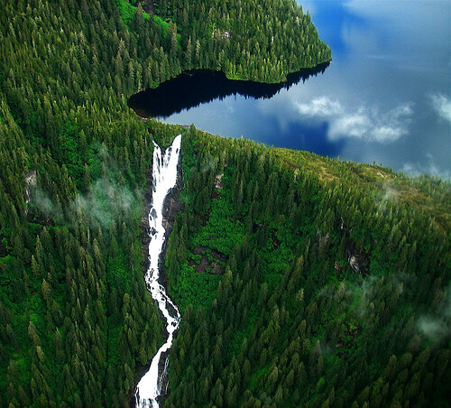Lake, Sky and WaterFall